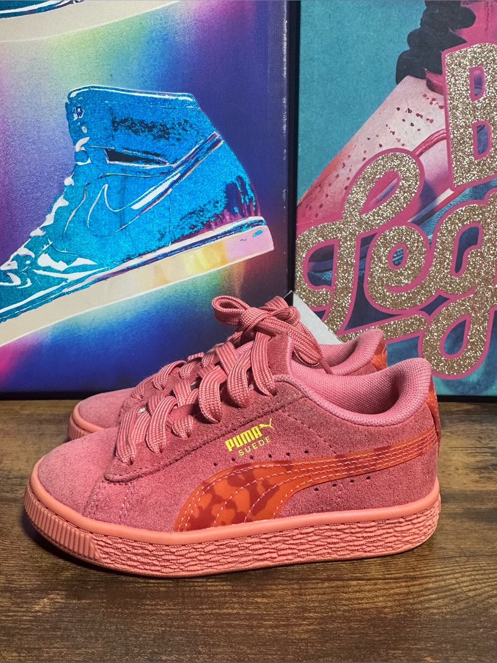 Puma Classic Pink Suede Sneakers Size 11c